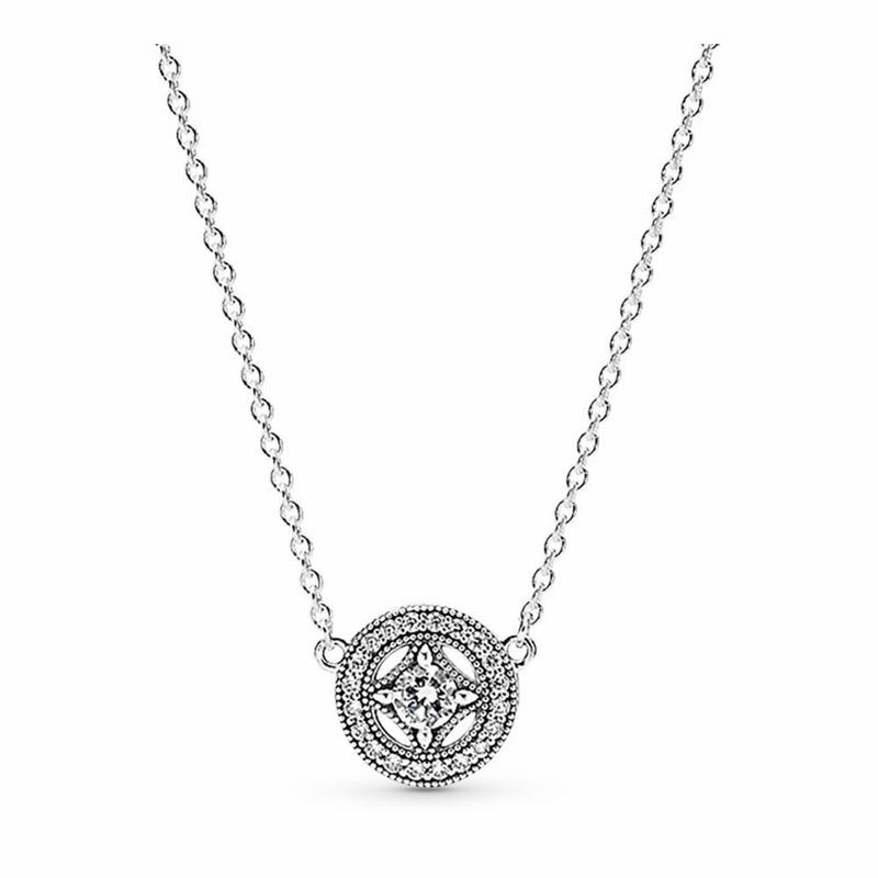 Pandora Australia Vintage Allure Pendant Necklace - Sterling Silver | YSLKAH219